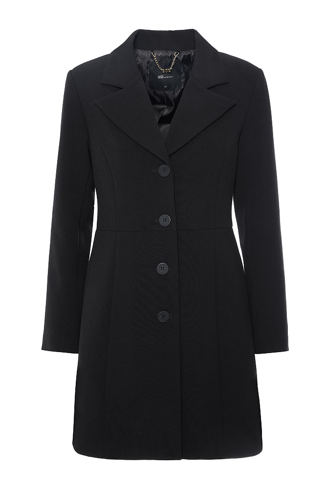 Coat 3/4 with pleated back
