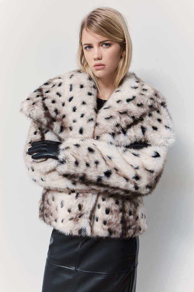 Shortline printed fur