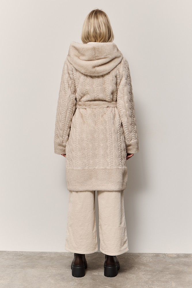 Дълго палто с качулка