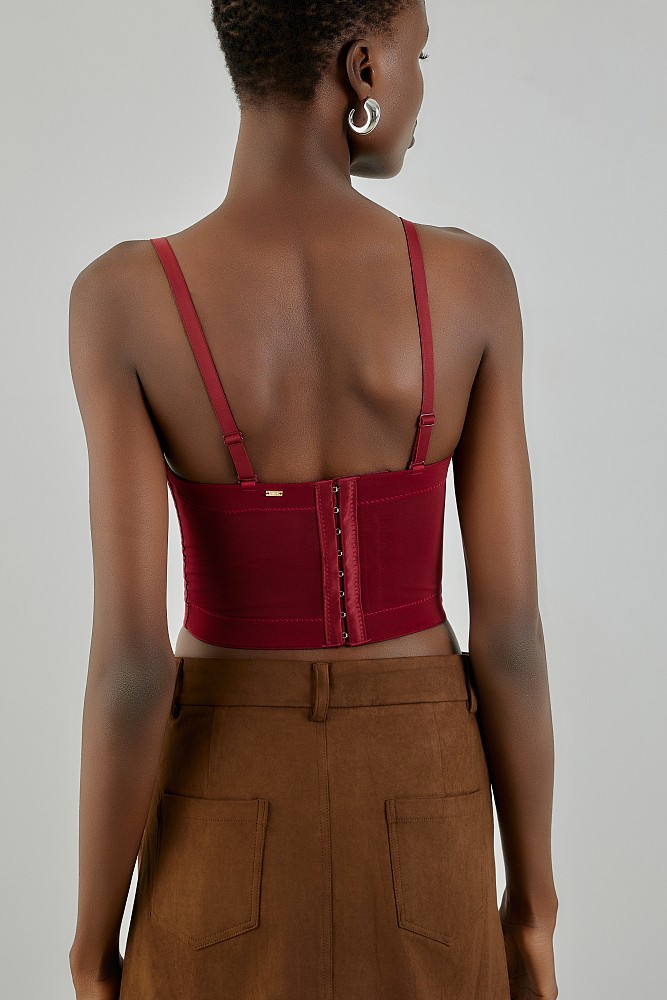 Semi sheer bustier