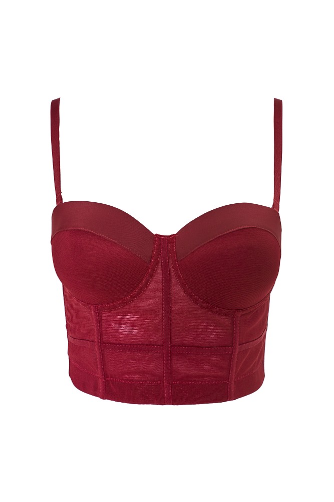Semi sheer bustier
