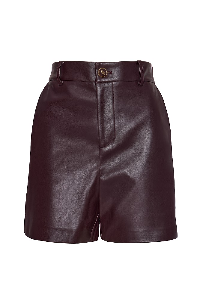 Leater look shorts
