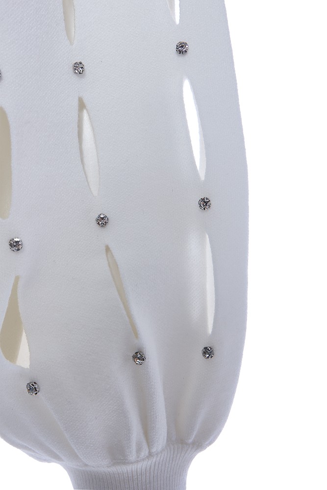 Sweater with cut outs on the sleeves