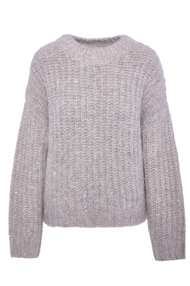 Knitted sequined sweater