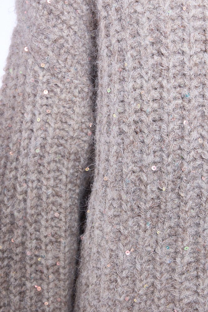 Knitted sequined sweater