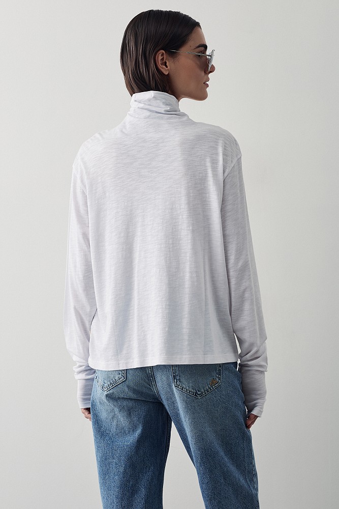 Long sleeves turtleneck blouse