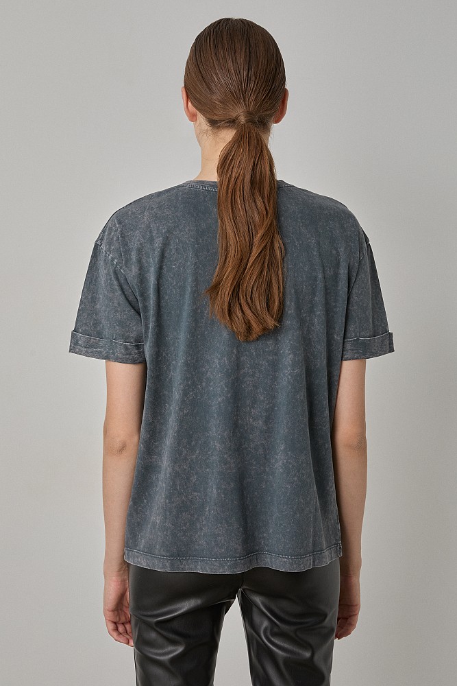 T-shirt με τύπωμα και στρας