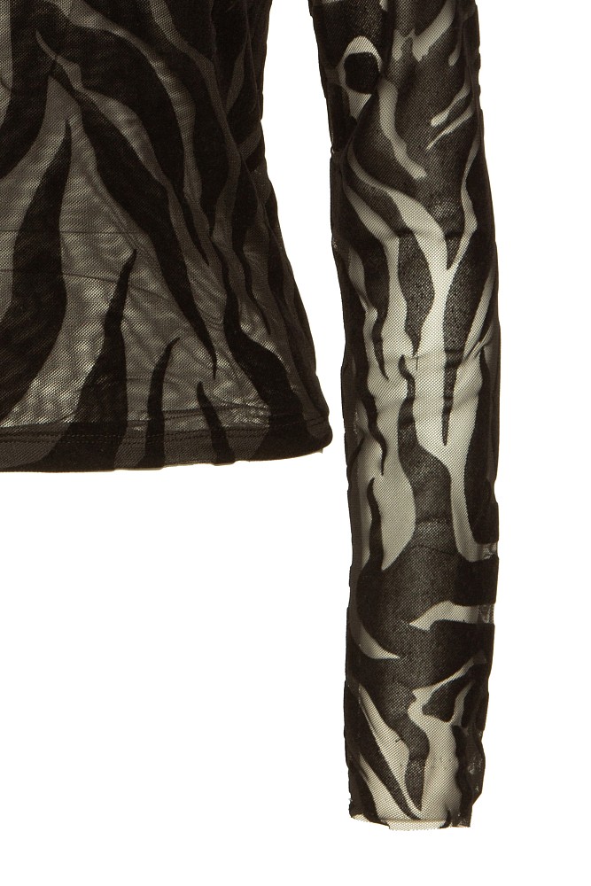 Semi sheer zebra top
