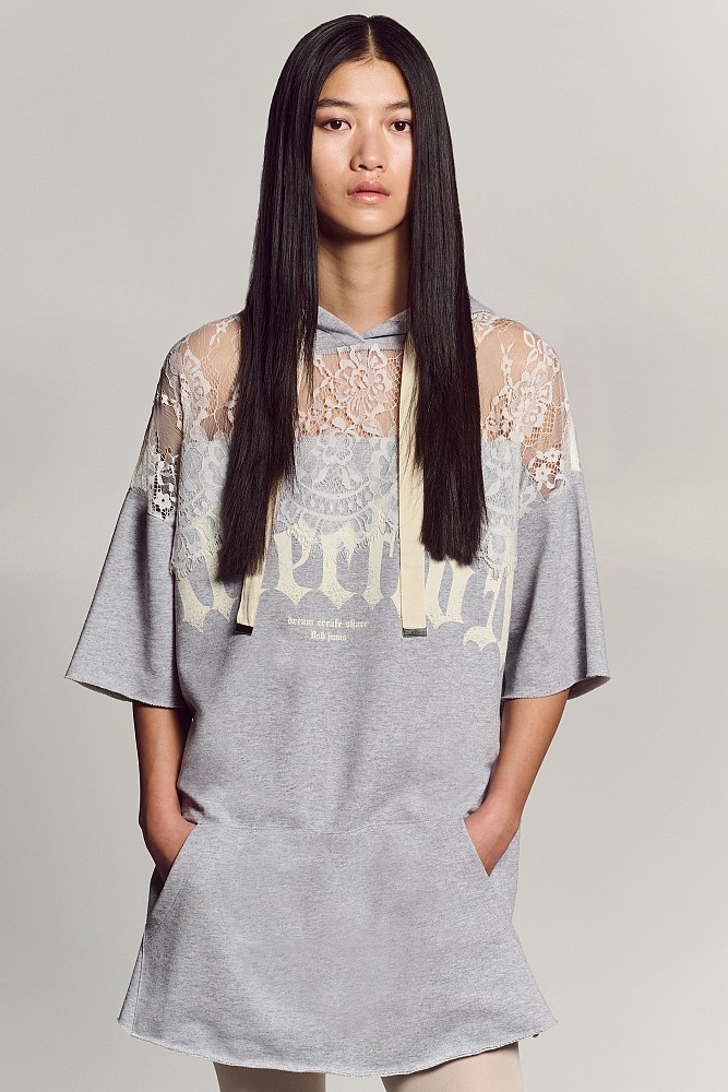 Short sleeves sweatshirt dress