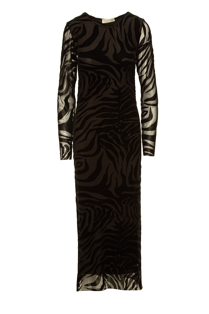 Vestido midi de cebra