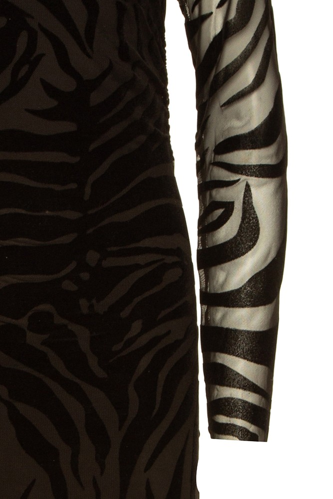 Vestido midi de cebra