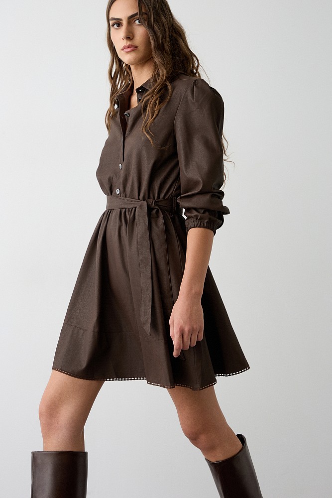 Mini leather look dress
