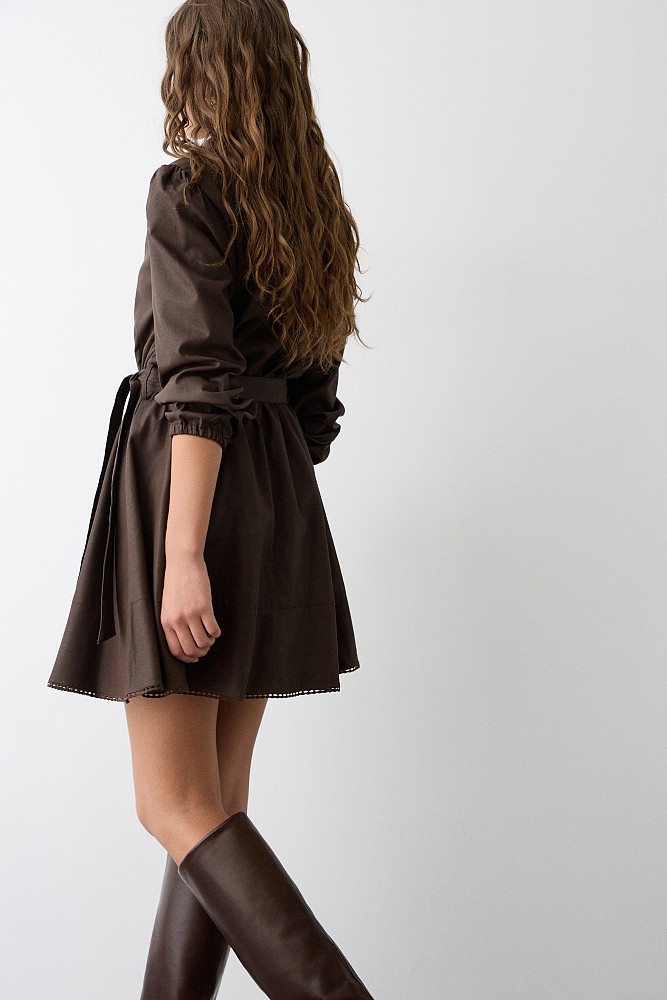 Mini leather look dress