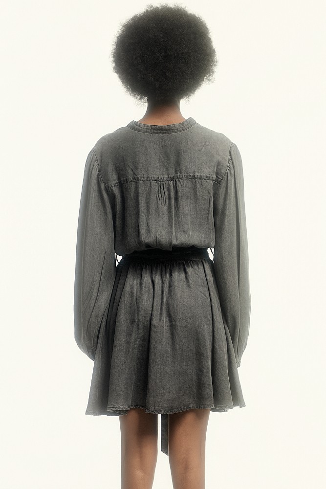 Mini dress with embroidered details