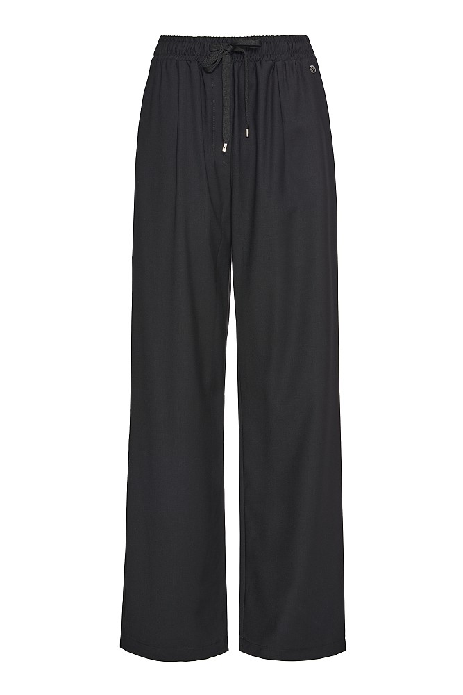 Pants with self-tie strap