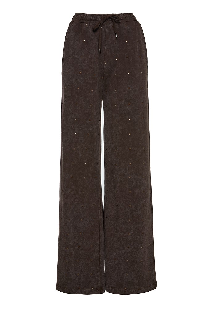 Sweatpants with rhinestones