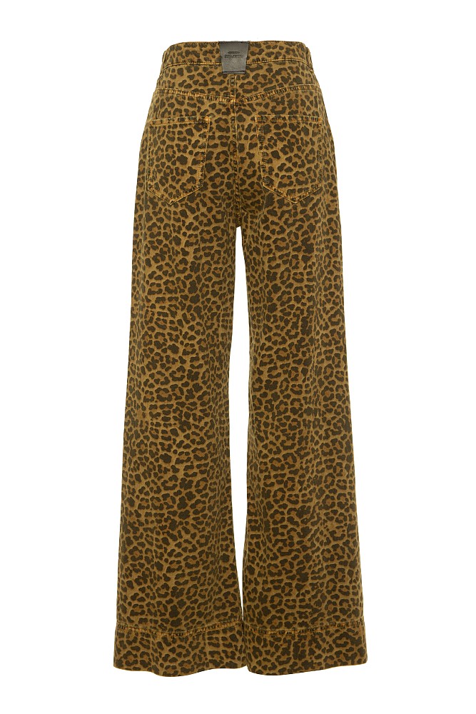 Erika wide-leg animal print jeans