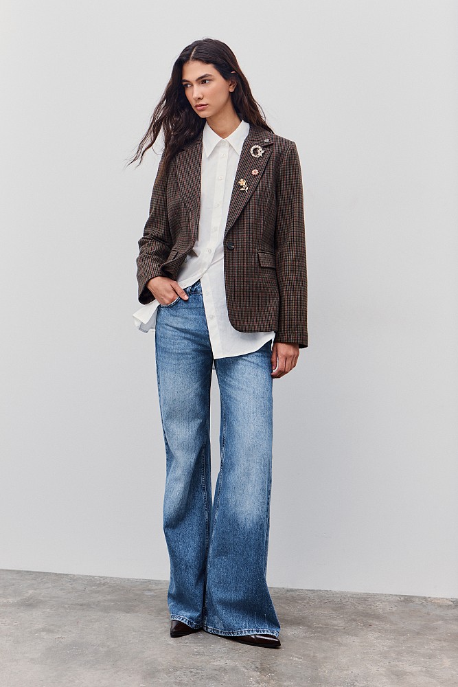 Americana a cuadros broches joya