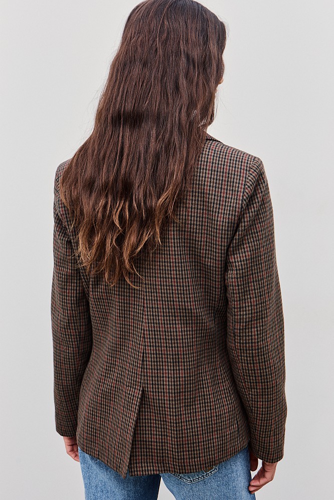 Americana a cuadros broches joya