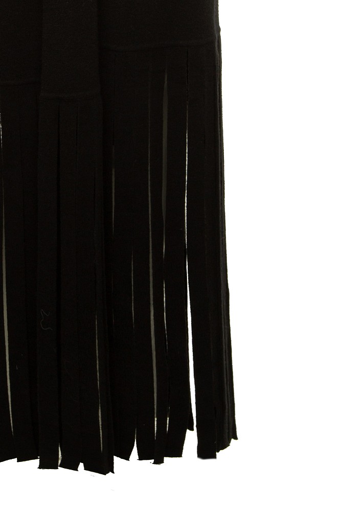 Knit cardigan with fringes