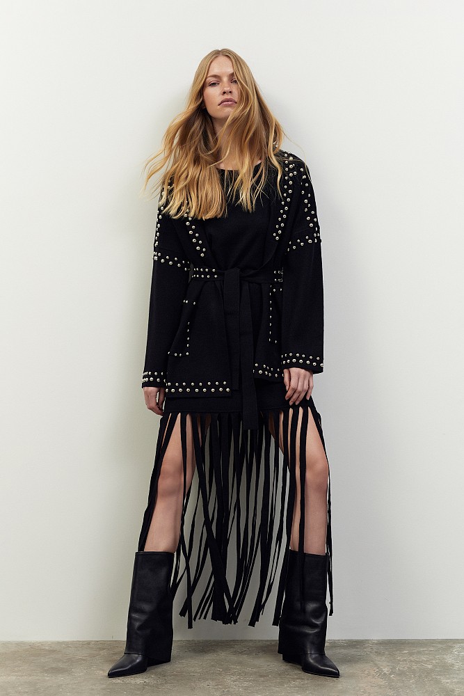 Πλεκτή ζακέτα με τρουκς