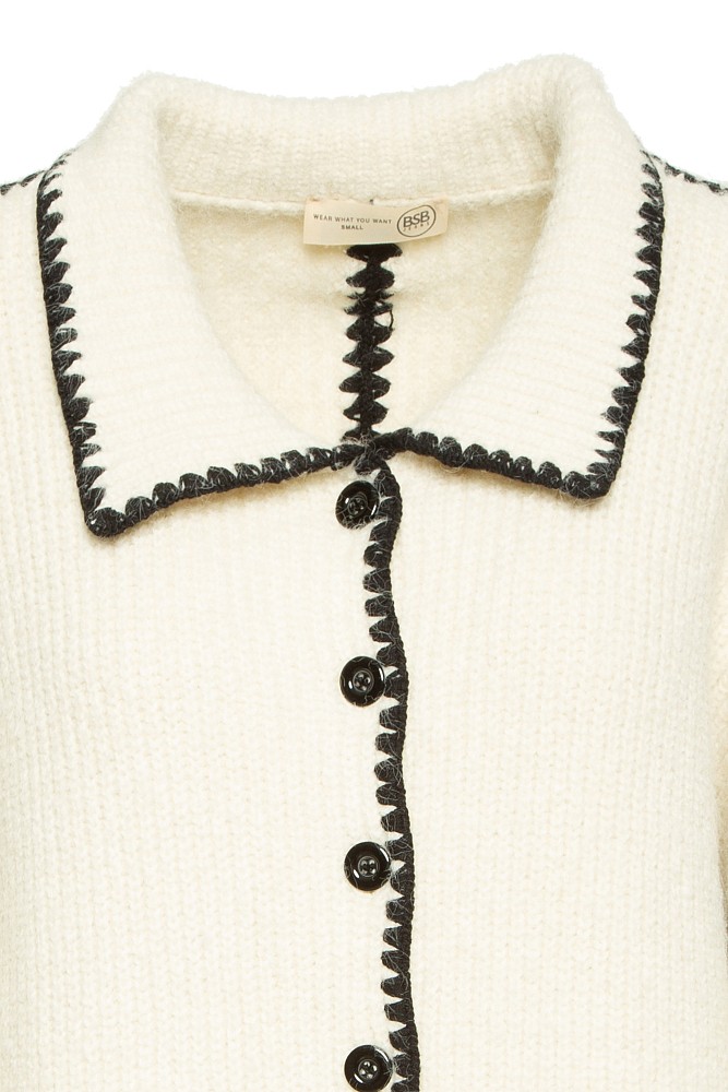 Knitted cardigan with embroidered detail