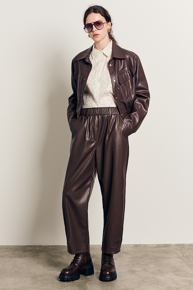 Shirt with long sleeves and lurex