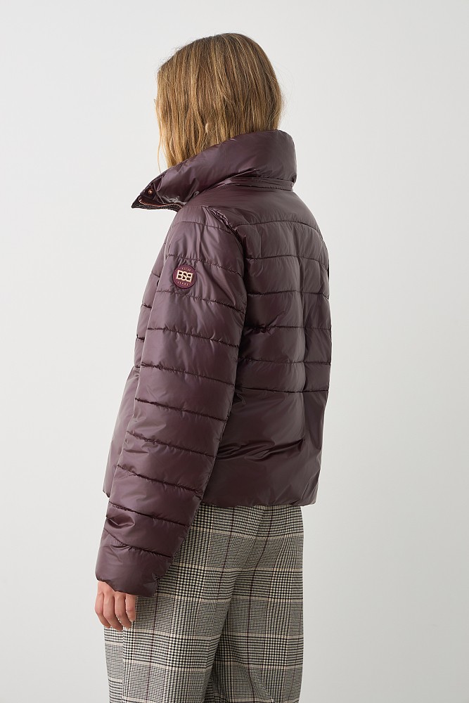 Puffer μπουφάν με αποσπώμενη κουκούλα
