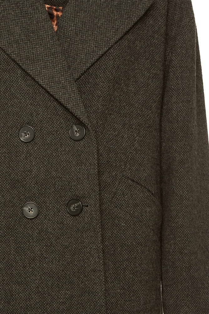 Shortline herringbone coat