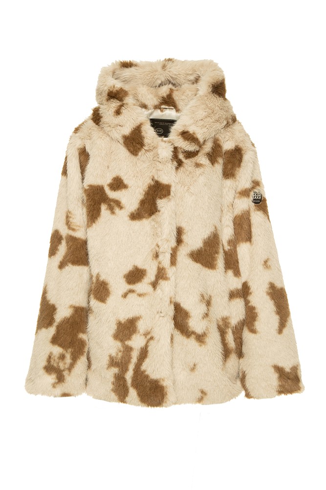 Shortline faux fur with hood