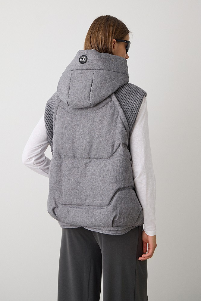 Chaleco acolchado capucha