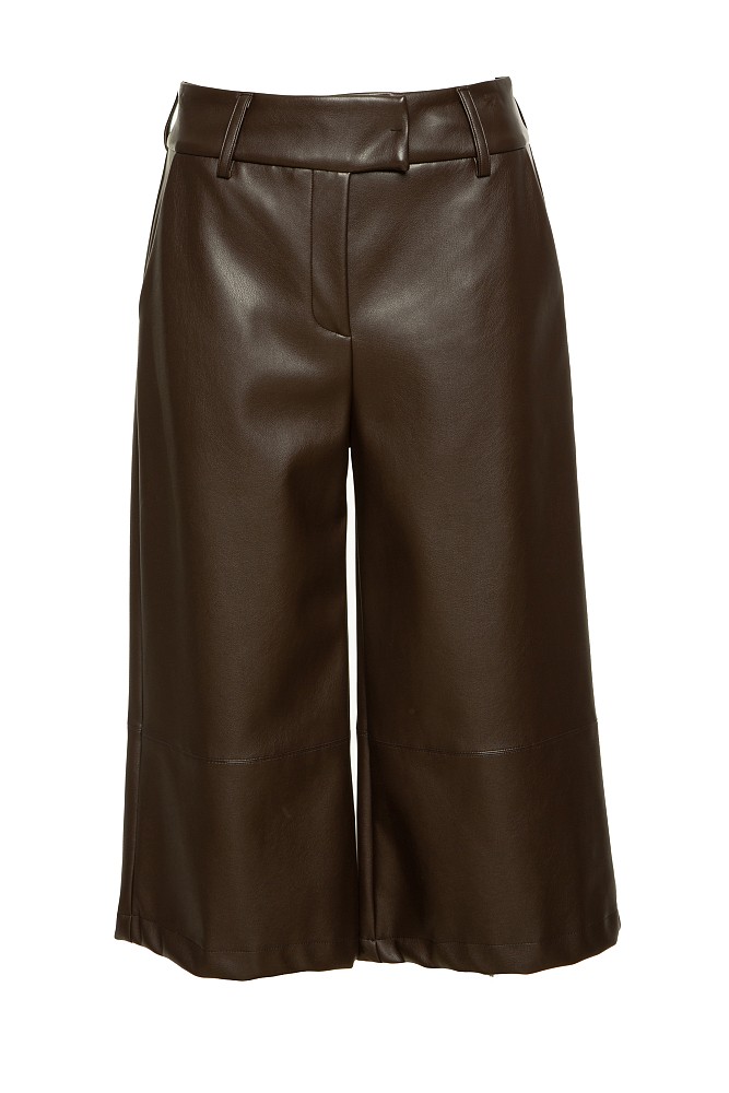 Leather look bermuda