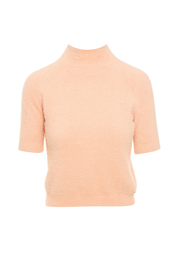 Jersey manga corta cuello alto