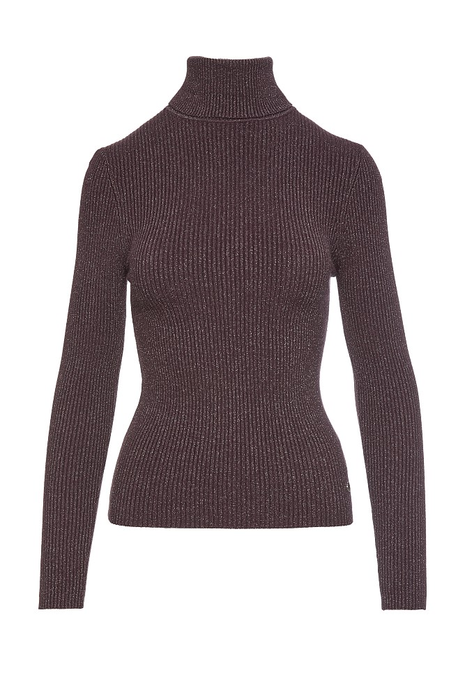 Turtleneck sweater with lurex