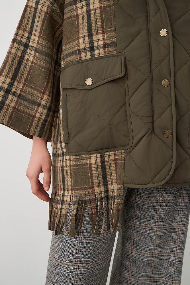 Plaid cape