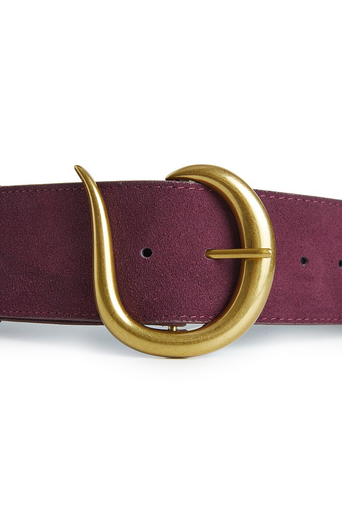Wide suede belt