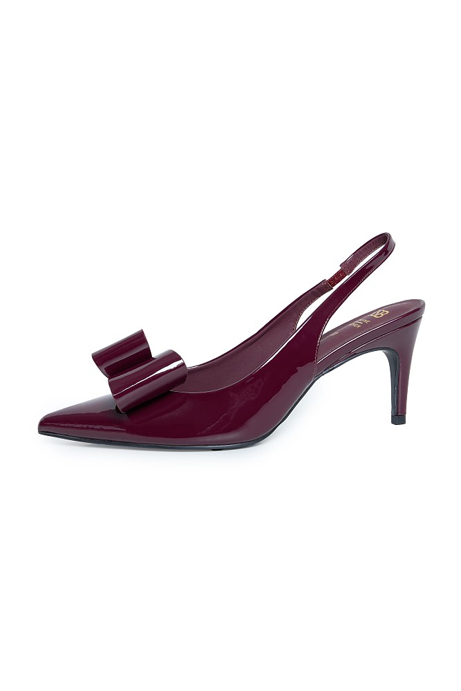 Slingback heels with bow