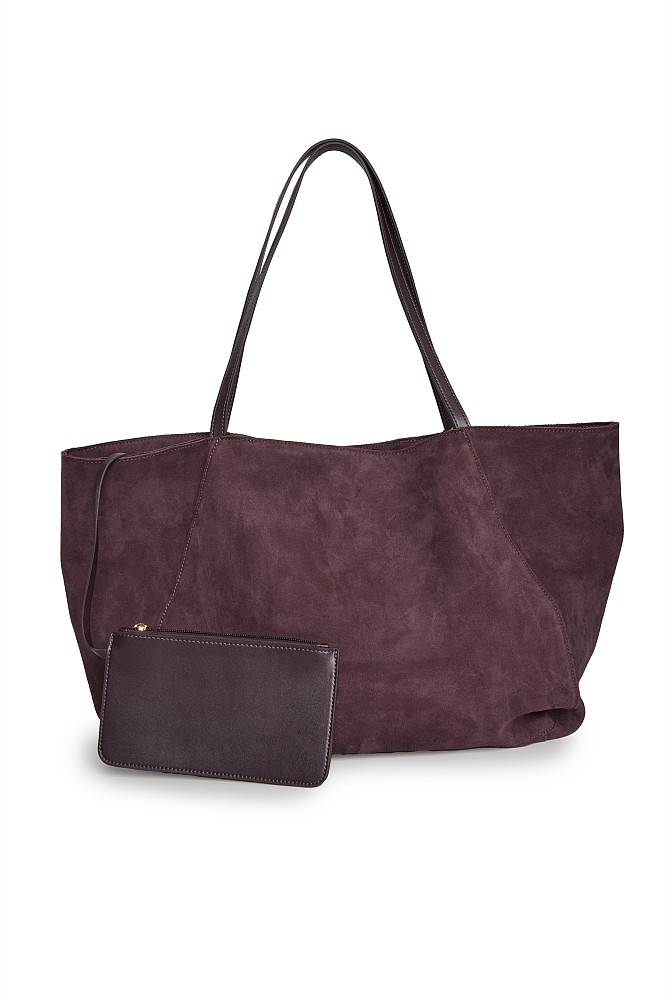 Suede shoulder bag