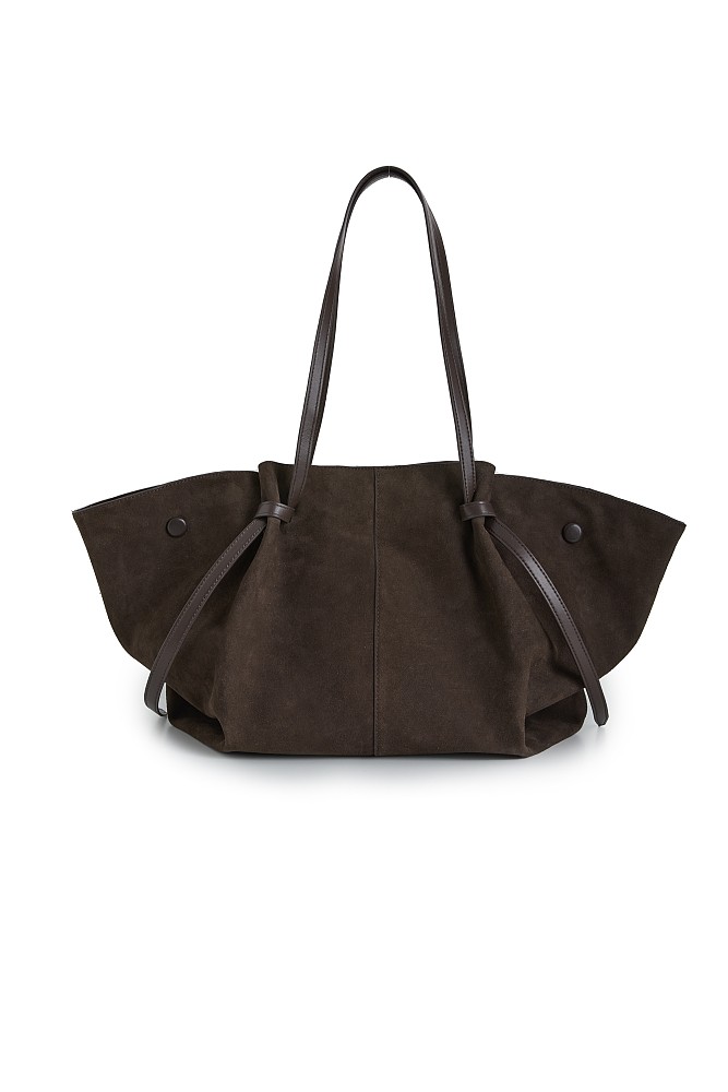 Suede shopper bag