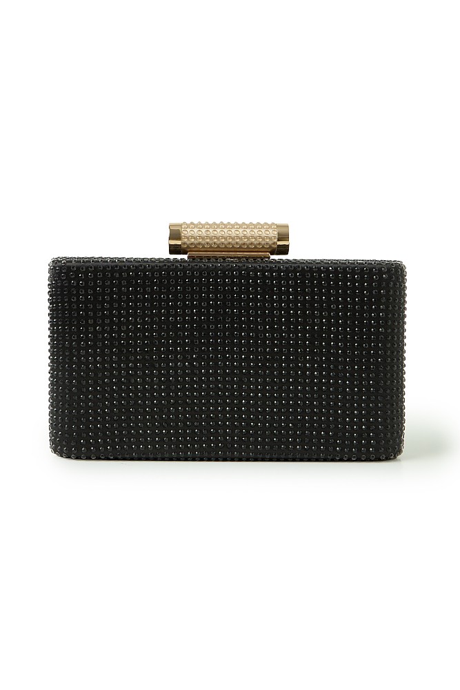 Clutch with rhinestones
