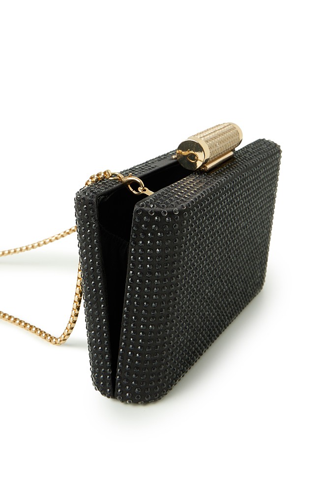 Clutch with rhinestones