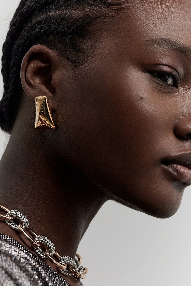 Earrings in geometric shape