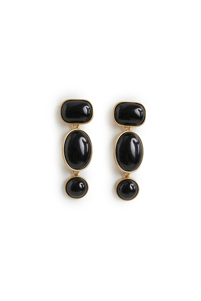 Hanging earrings with geometrical shapes
