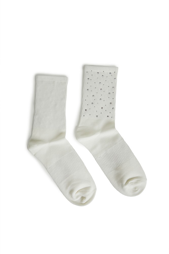 Socks with rhinestones