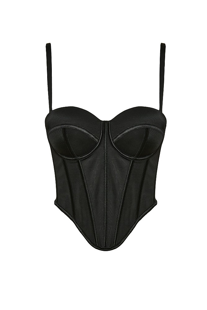 Bustier with satin details - Gold label