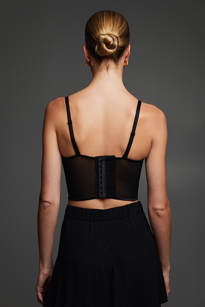 Bustier with satin details - Gold label