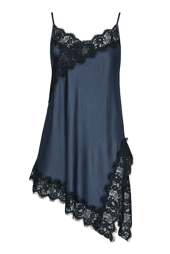 Ασύμμετρο lingerie σατέν τοπ