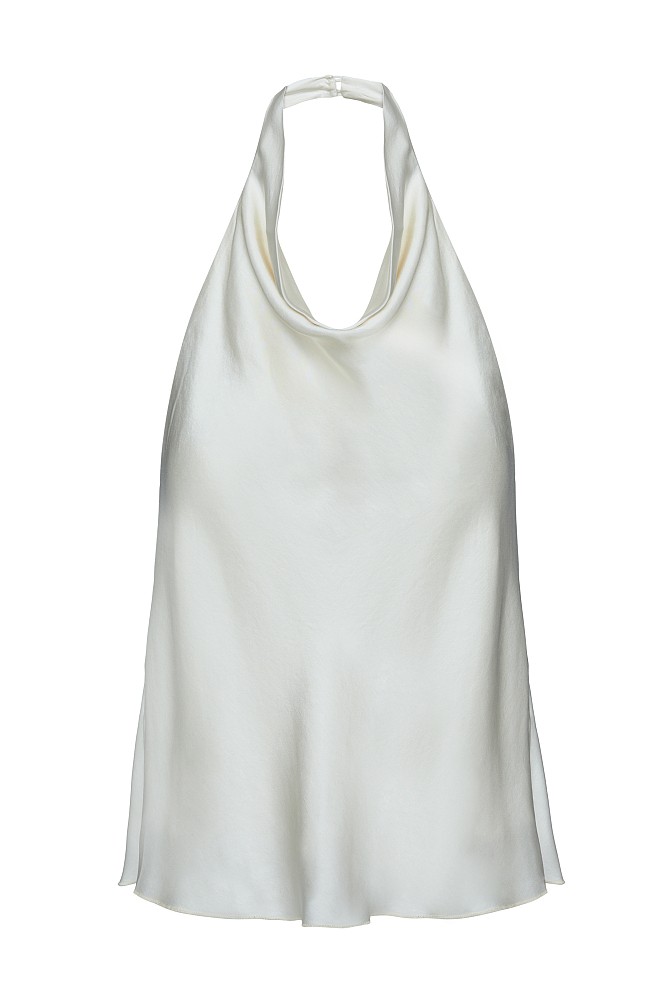 Top drapat cu aspect satinat