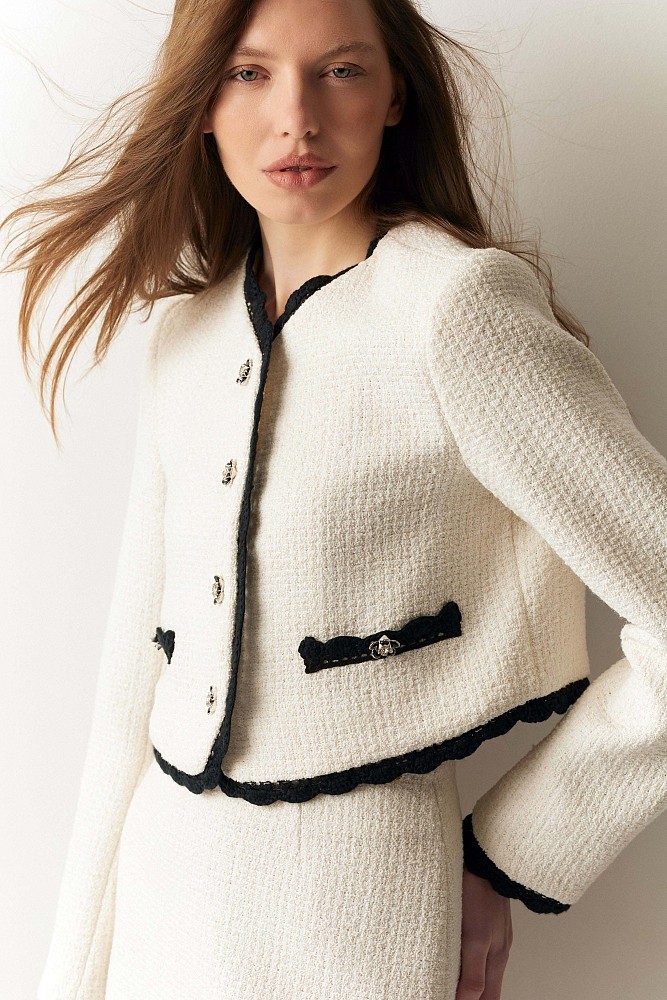 Blazer corto tweed