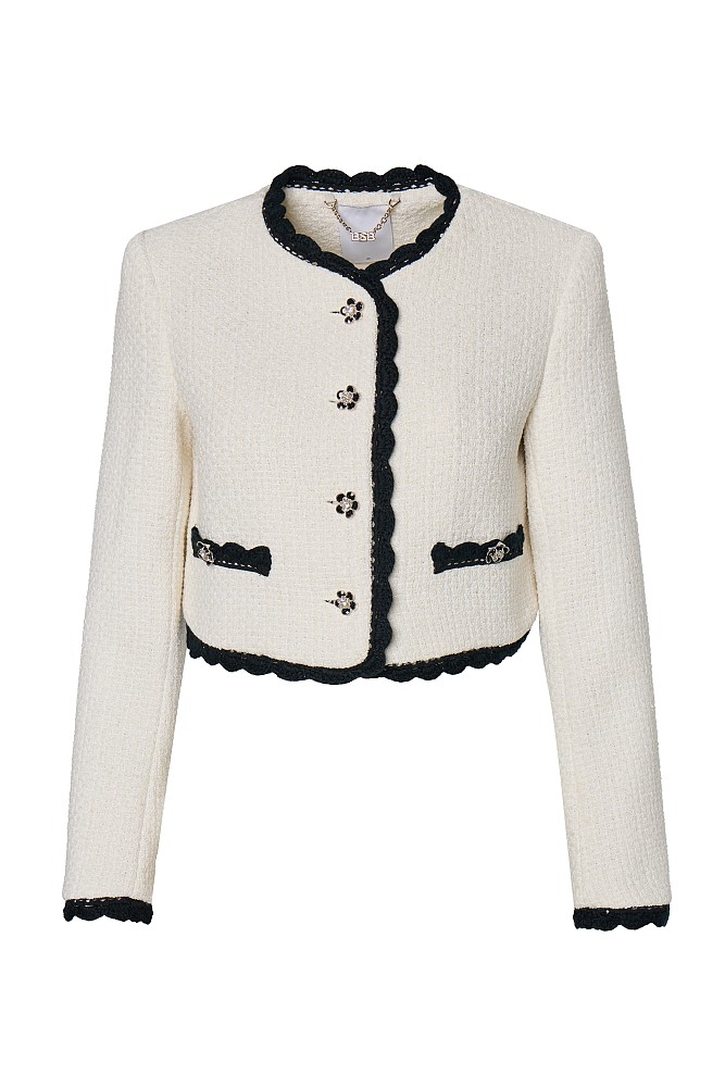 Blazer corto tweed